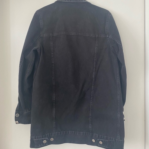 Long black denim jacket - Picture 4 of 6